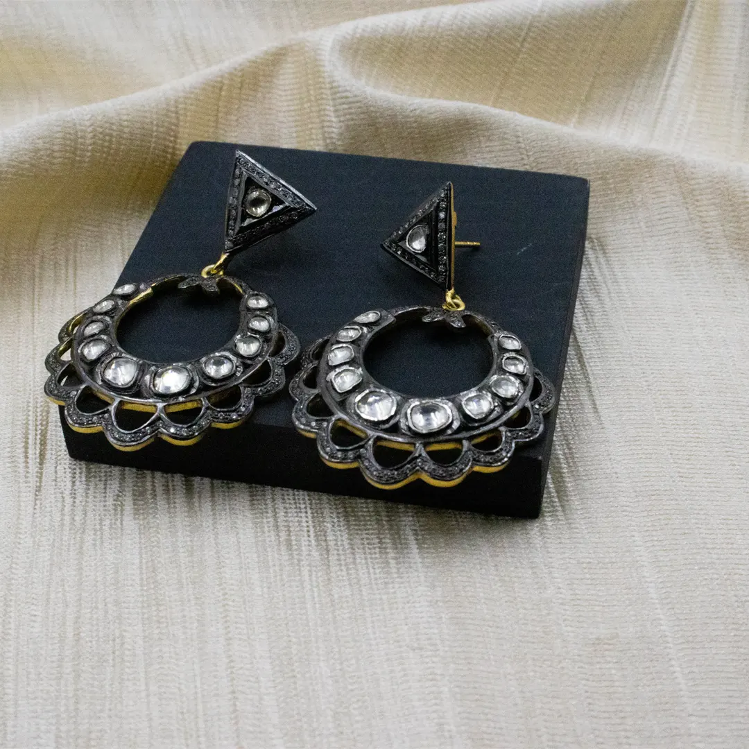 Midnight Bloom Hoops