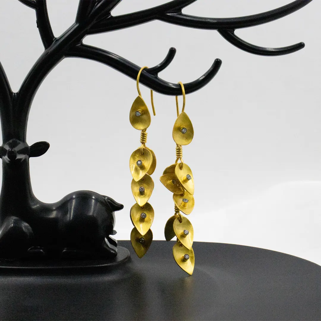 Golden Cascade Earrings