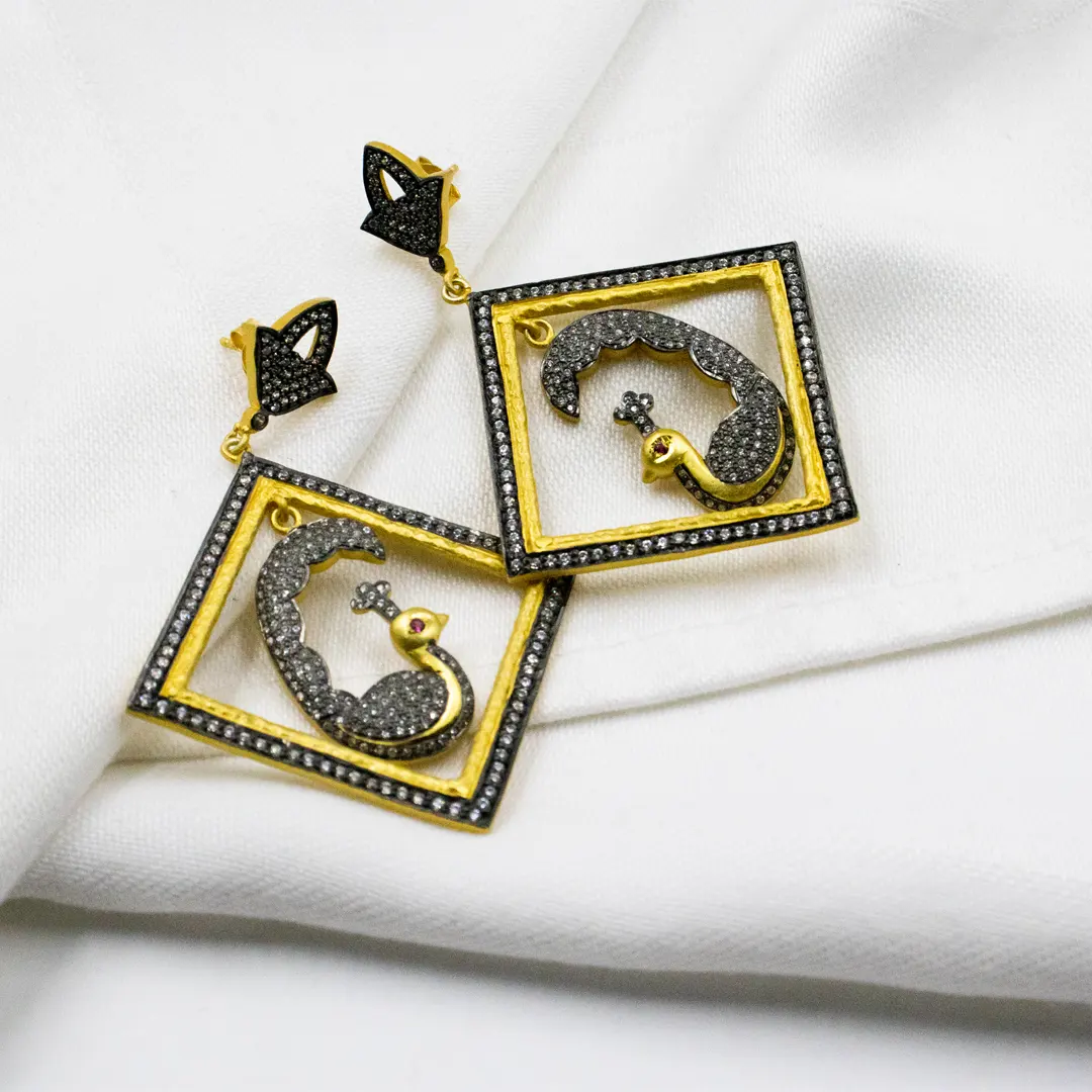 Majestic Peacock Earrings
