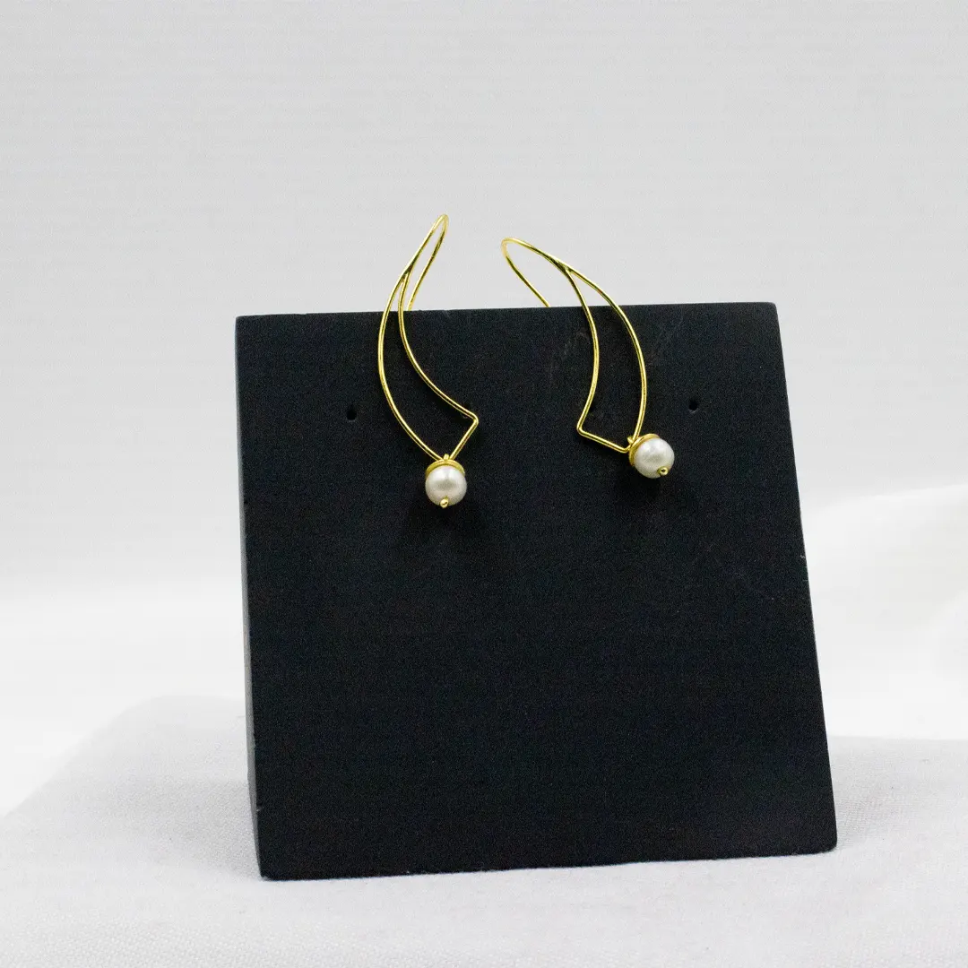 Golden Crescent Earrings