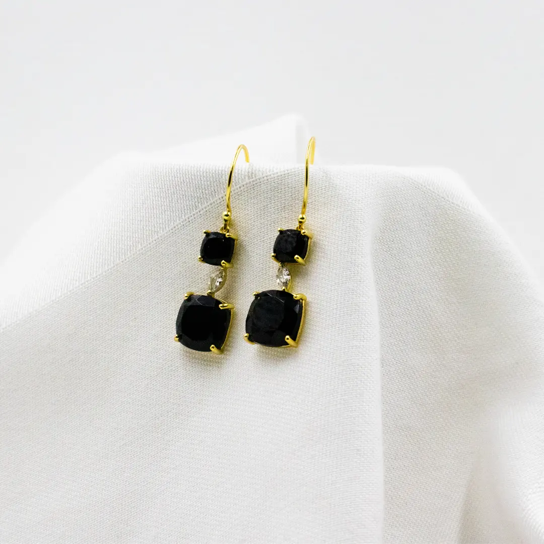 Noir Cascade Earrings