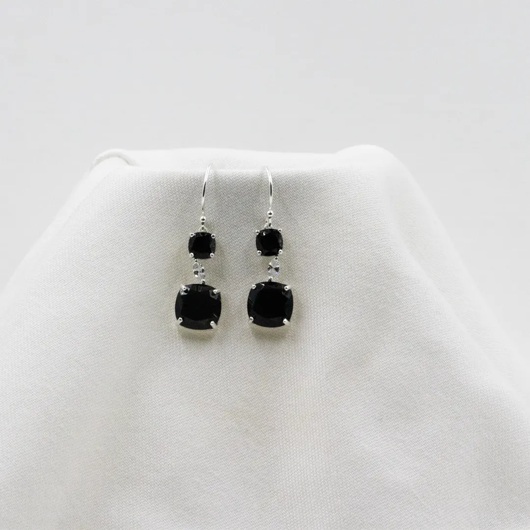 Obsidian Elegance Earrings