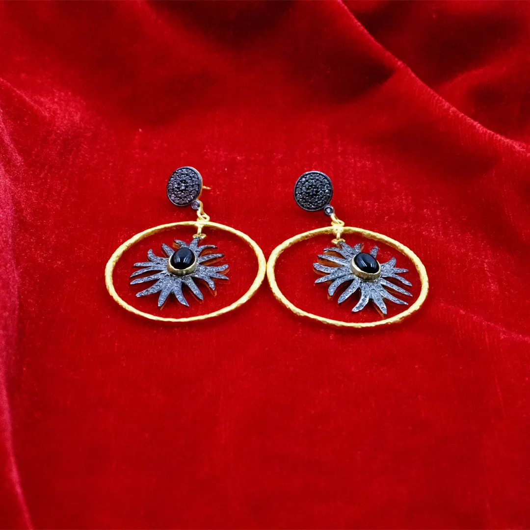 Radiant Sunburst Hoops