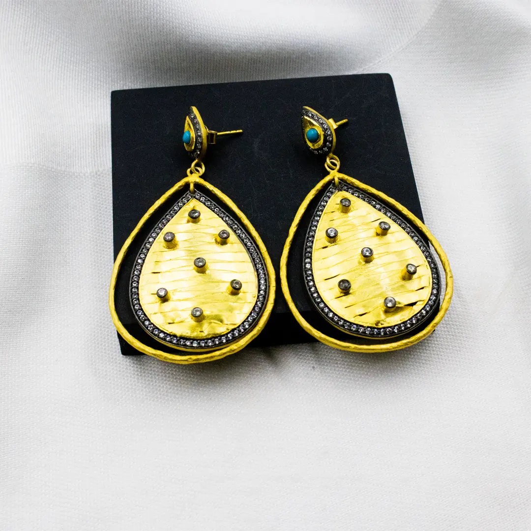 Golden Teardrop Elegance