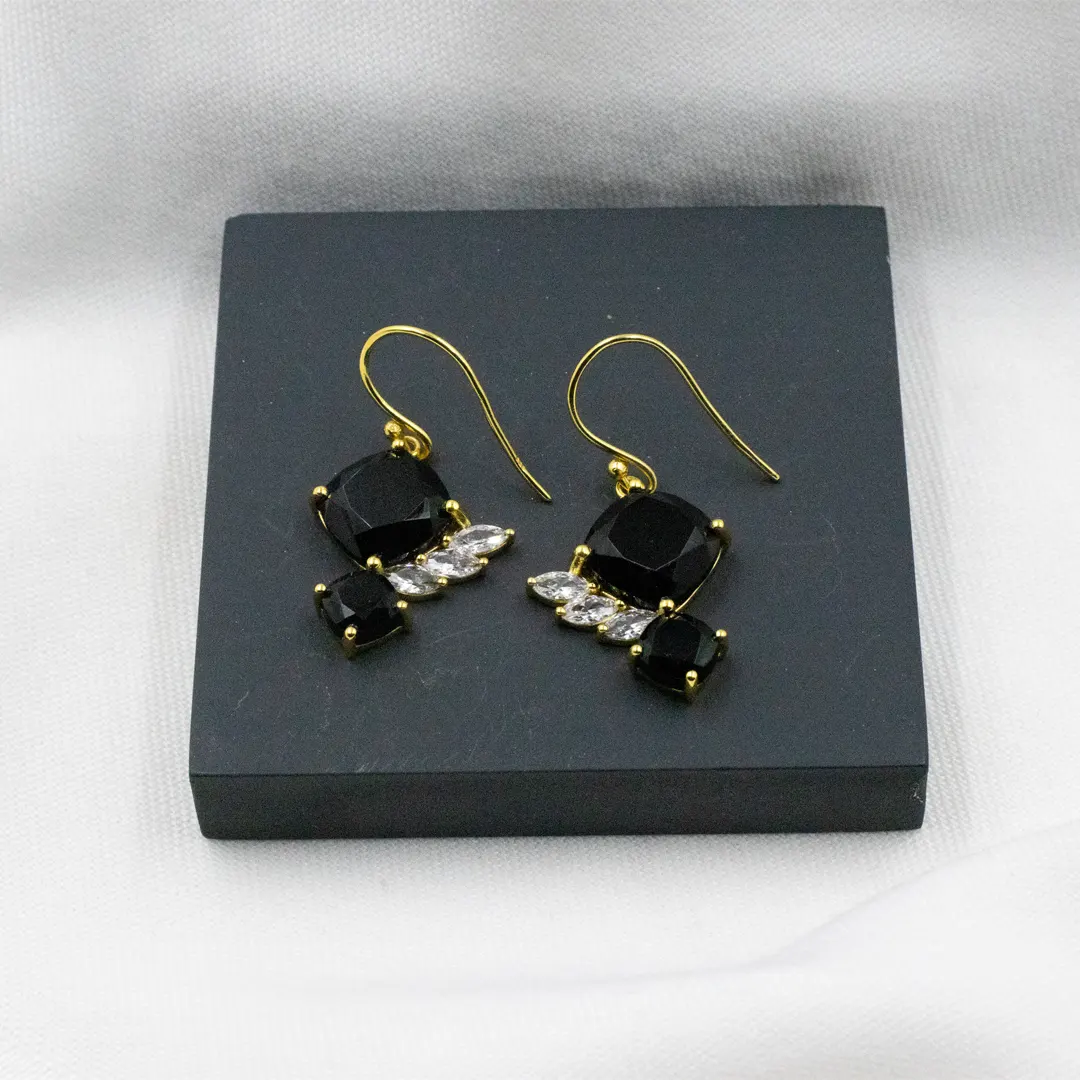 Obsidian Wings Earrings
