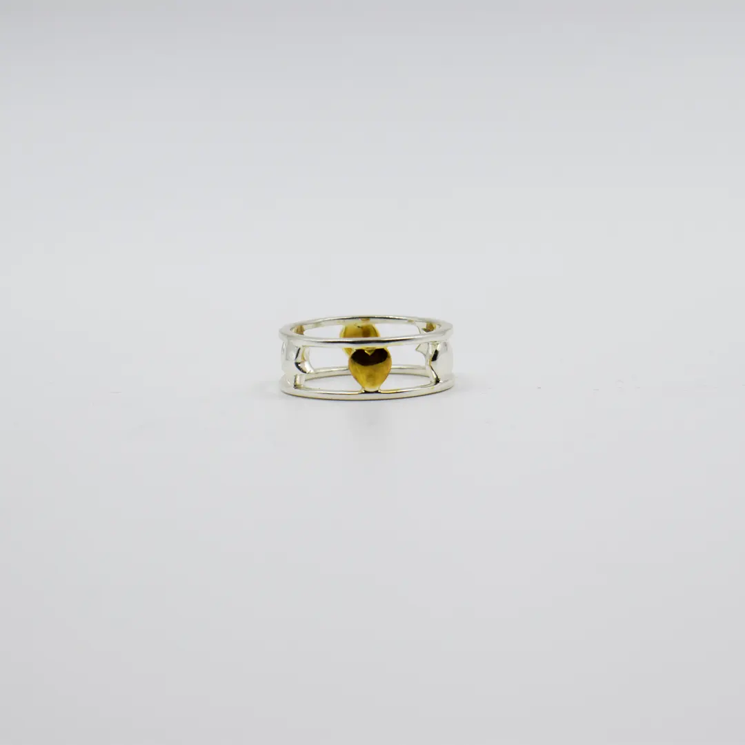 Golden Heart Duo Ring
